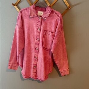 Celebrity Pink Women's Pink Button Down Shirt